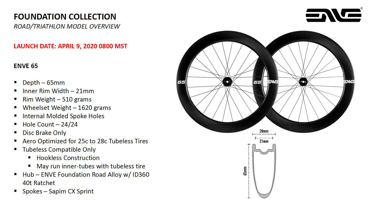 Enve Wheel Set 65mm Disc